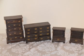 (#223) Doll House Bedroom Dresser And Night Stand Tables