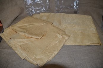 (#119) Gold Color Tablecloth Oblong 60x84 And 60x102