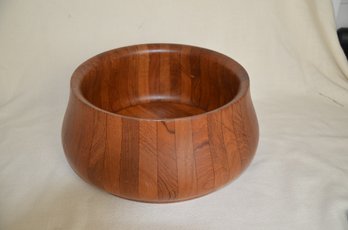 15) Large Scandinavian Wood Bowl Designed By AQ 10' Round X 5.5' H