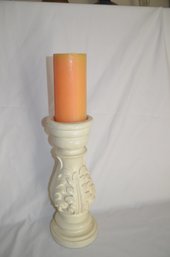 (#130) Large Wood Candle Pillar Holder 13'Height