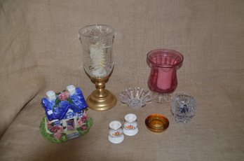 (#122) Assorted Candles Holders And Tea Lights Holders