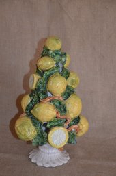 47) Vintage Kiolo Italian Lemon Topiary Lemon Tree Decorative Centerpiece Pottery