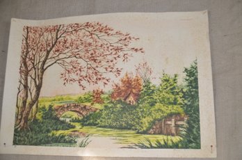 20) Vintage Paris Etching Society NY USA Signed Art Paul Granville Fall Landscape