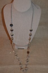 (#46) Chico Necklace Silver Medallions 18' Long Adjustable Length
