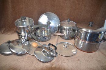(#63) Assorted Lot Of Pots And Pans: Regal, Faberware