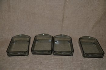 75) Vintage MCM Smoke Danish Glass Dishes 3.5x6.5