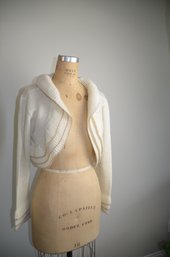 (#81dk) MAILLILI Of Paris Lidrey Pull Ruffled Bolero Jacket Sweater