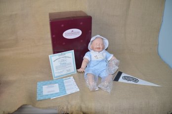 (#84) Porcelain Boy Doll TICKLES Certificate Of Authenticity Ashton Drake Galleries #453L2L With Box