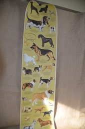 23) Poster Of Dog Breeds (24 Breeds) With Descriptions Of Breeds Printed In Sweden 10x39