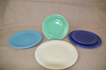 (#81) Fiesta Assorted Size Plates 9.5' Set Of 3 And 7.5' Set Of 2
