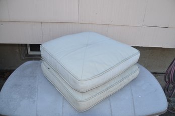 (#130) Outdoor Seat Chair Cushion Tan 20x22 ( 2 Of Them)