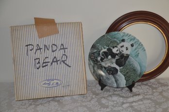 (#104) Bradex Knowles Decor. Plate Secret WORLD OF PANDA MOTHER'S CARE Joyce Bridgett Frame And Box