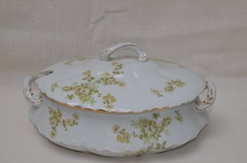 65) Vintage LS &S Carlsbad Austria Cover Casserole Soup Tureen Dish 11.5