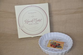 (#100) Harvest White Tart Plate 9' In Box