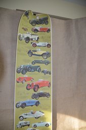 25) Poster Of Vintage Sports Cars ( 21 Brands) With Descriptions Pinted In Sweden 10x39