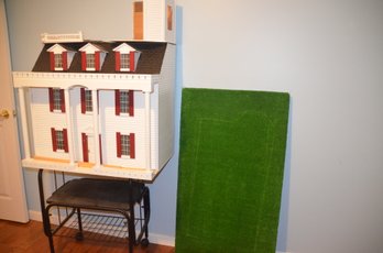 Doll House With Furniture And Swivel Base