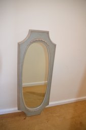 Vintage Oval Mirror Sage Green Speckle / Off White Trim