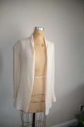 (#85DK) WHITE & WARREN Essentials Size Small Beige Sweater Cardigan