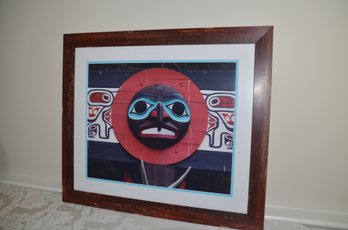 #(33) African Mask Picture Custom Framed