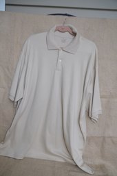 (#12) Mens Polo Shirt Beige By J. Ferrar Size 2XLT - Shippable