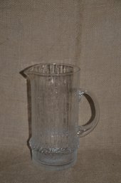 86) Vintage Niva By Tapio Wirkkala For Littala Finland Glass Pitcher 8'H