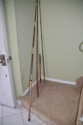 (#48) Lot Of 3 Large Tall Fishing Rod Poles