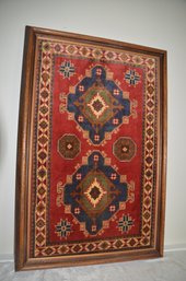 (#34) Wool Turkish Rug Framed