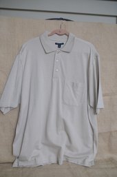 (#13) Mens Van Heusen Button Down Shirt Beige Size 2XL Shippable