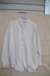 (#13) Mens Van Heusen Button Down Shirt Beige Size 2XL Shippable
