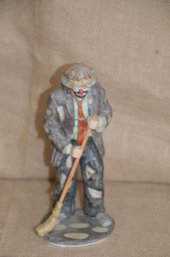 (#56) Porcelain Clown Figurine Emmitt Kelly Exclusively From Flambro Limited Edition 5596 Of 12000