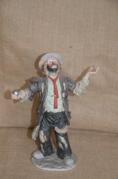 (#57) Porcelain Clown Figurine Emmitt Kelly Exclusively From Flambro Limited Edition 9560 Of 10000