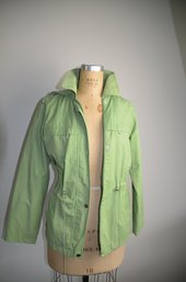 (#90DK) GALLERY Raincoat Spring Jacket Green Color Size Small