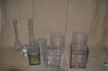 94) Assorted Glass Vases (9)
