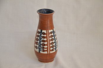 99) Israel Signed Hand Painted Pottery Vase