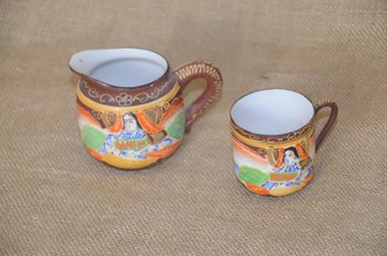 (#147) Japanese Creamer And Tea Cup