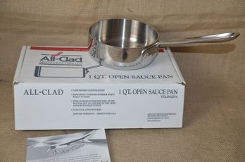 (#114) All-Clad 1 Quart Sauce Pan With Box