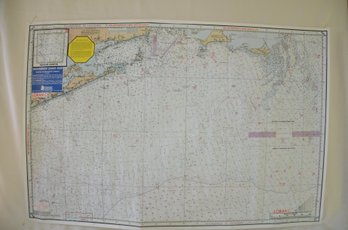 123) Off Shore Long Island Sound / Block Island Waterproof Boat Map