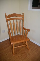 Wood Rocking Chair (one Arm Loose) - See Condition Notes