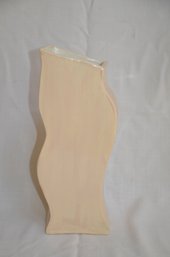 104) Handmade Pottery Wave Vase Tan / Pink 14'H