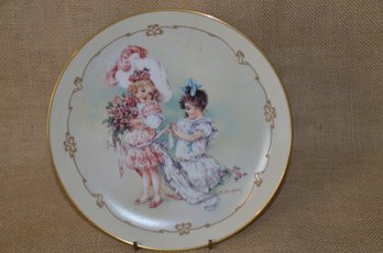 (#96)  Porcelain Plate PLAYING BRIDESMAID By Maud Humphrey Bogart From Little Ladies  #1827G