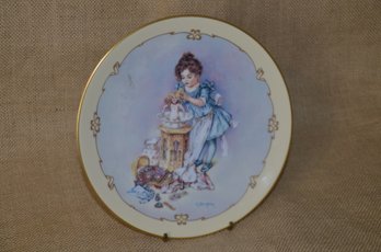 (#97)  Porcelain Plate PLAYING MAMA By Maud Humphrey Bogart From Little Ladies  #2186B