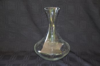 124) Clear Glass Wine Decanter 10.5'H