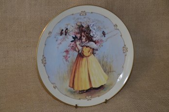 (#98)  Porcelain Plate THE LITTLE CAPTIVE By Maud Humphrey Bogart From Little Ladies  #4903B