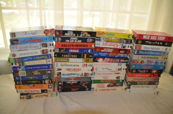 (#1) Vintage VHS Tapes About 55