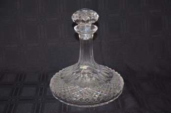 34) Wedgwood Ships Decanter Cut Crystal Glass With Stopper 9.5'H