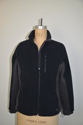 (#5LR) Eastern Mountain Sports Womans Black Fleece Jacket Size Medium