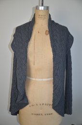 (#7LR) CABI Cotton Gray Sweater Cardigan Jacket Size Small