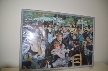 113) Large Framed Picture Auguste Renoire 1988 Le Moulin De La Galette 40x28.5