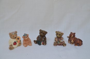 88) Collection A Miniature Resin Bear Figurines