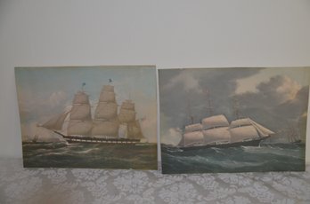 (#48MK) Vintage Sailing Ship Prints 9x12 - Shippable
